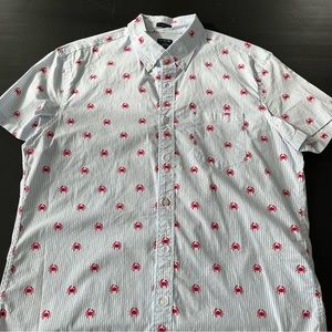 J Crew Crab Printed Button Down